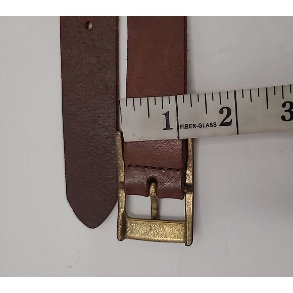 Cole Haan Womens Brown Leather Belt Size Large Made in USA Minimalist Preppy - Picture 7 of 8
